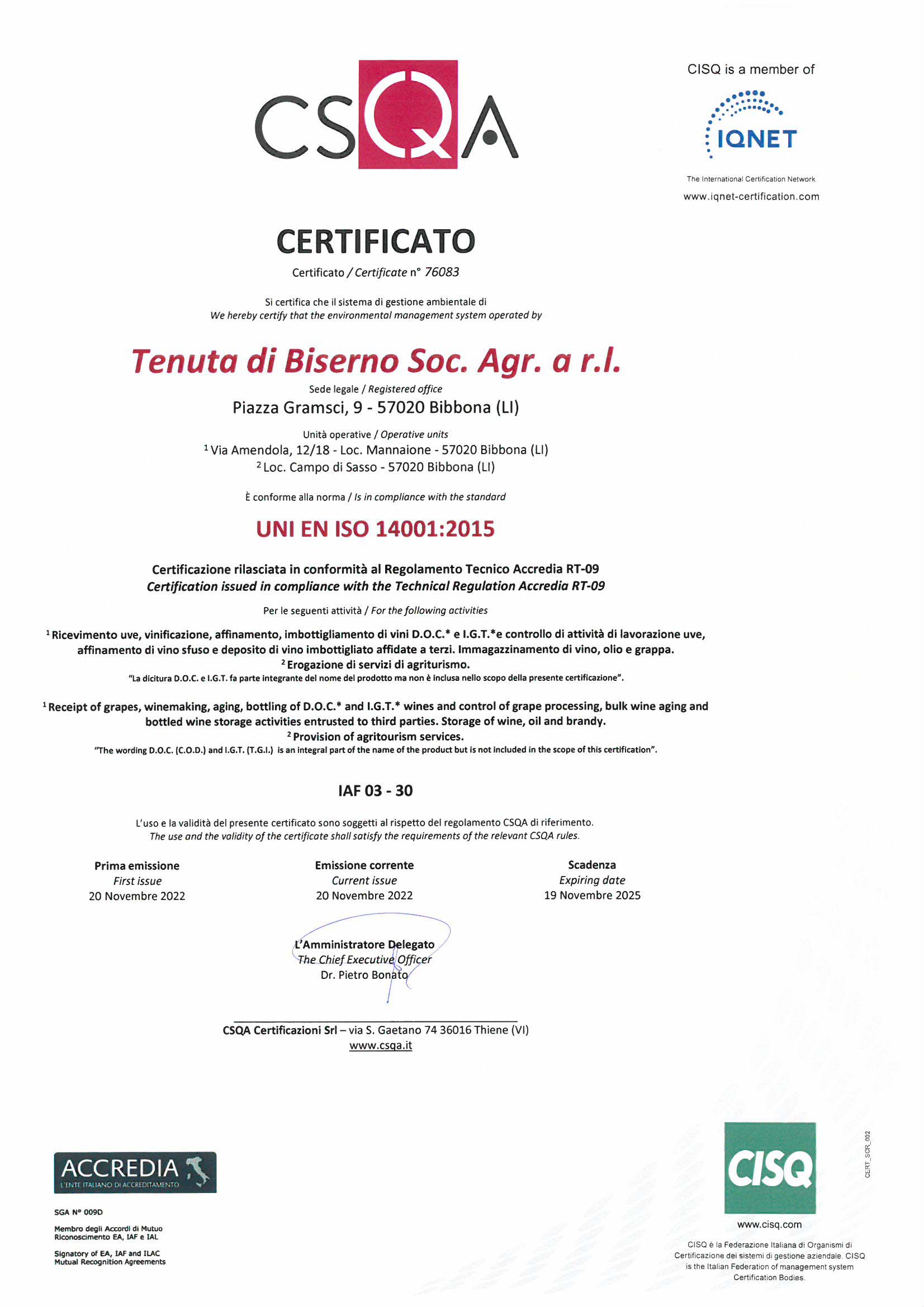 Certificazioni 6